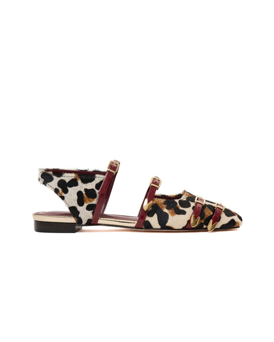 Geo Leopard-Print Ballerina Shoes