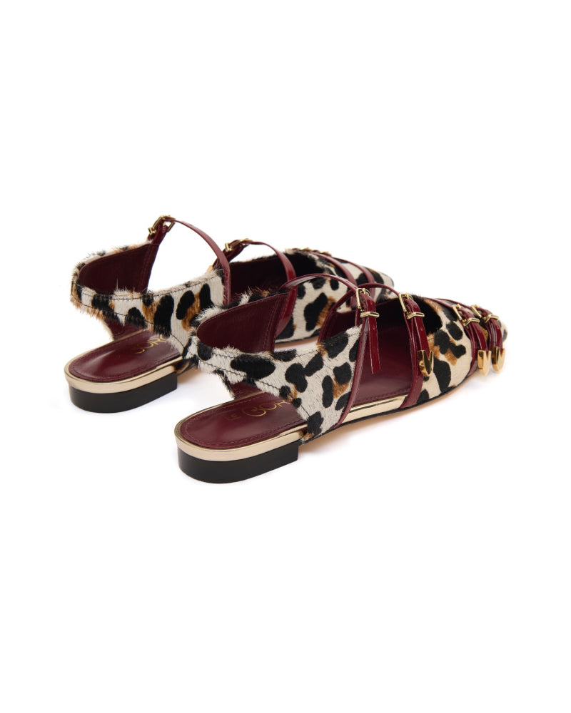 Geo Leopard-Print Ballerina Shoes