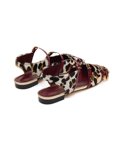 Geo Leopard-Print Ballerina Shoes